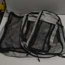 4-Piece Packing Cubes Travel Accessories Set for Suitcases - Luggage Organizer Bags with Double Zipper - Mesh Top - Small/Medium/Large/Slim - Grey