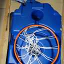 Pool Basketball Hoop with 43" Extra Wide Backboard, LED Light up Poolside Basketball Hoop with 1 Standard & 1 Glow-in-the-Dark Ball, Adjustable Height Portable Goal with Wheels, Fillable Base