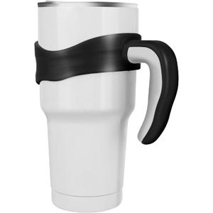 30 oz Tumbler Handle, Anti Slip Travel Mug Grip Cup Holder for Stainless Steel Tumblers, Suitable for Trail, Sic, Yeti, Ozark and More 30 Ounce Tumbler Mugs (Black)