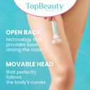 2 x TopBeauty Paris Slim Razors for Women - Manual Razor with Refills (4 Handles + 76 Replaceable Cartridges) - 3-Blades Technology - Beautiful Price - Bikini Razor - Soft Shave & Loving Care