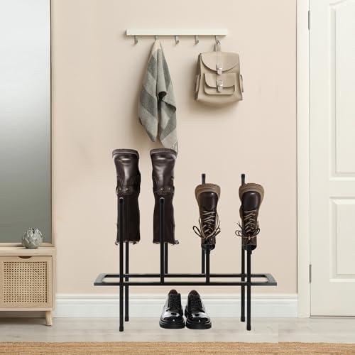 Boot Rack Shoe Cabinet Metal Shoe Rack for Closet Shoe Organizer for Closet for 4 Pairs Free Standing Shoe Racks Shoe Cabinet Storage for Entryway Bedroom, Patio Outdoor, Hallway large Boot Tray