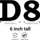 6 Inch Floating Metal House Numbers and Metal letters, Black Modern Door Number and Address letter, for Home Office Street Apartment Outside(E)