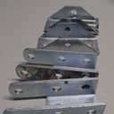 heneng 2 Pcs Adjustable Brace Fitting for 1-5/8" Strut Channel, Strut Hinged Base Bracket, 3/16" Thick