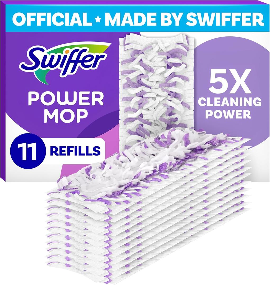 Swiffer PowerMop Multi-Surface Mopping Pad Refills, Made by Swiffer, for Floor Cleaning, 11 Count (11 Count (Pack of 1))