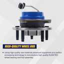 KUSATEC 513137 Front Wheel Bearing and Hub Assembly Compatible with 1997-2005 Chevy Classic Malibu, 1997-2004 Oldsmobile Alero Cutlass, 1999-2005 Pontiac Grand Am, 5 Lug Bolts w/ABS