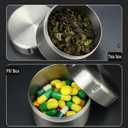 Titanium Pill Container Large, Portable Pill Case Waterproof Heat Resistant, Compact EDC Camping Pill Box, Emergency Pill Carrier, Travel Pill Holder Discreet Daily Medicine Caddy