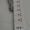 Universal Power Strip with USB C, 5 Outlets 3 USB and 1 USB C Ports, 6.5ft Power Cord Circuit Breaker