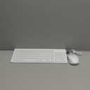 SABLUTE Wireless Keyboard and Mouse Combo Backlit - Compact Quiet Keyboard with RGB Mouse, Rechargeable, Slim, Sleep Mode, Portable Cordless Keyboard Mouse Set for Mac, Windows, Laptop (Polar White)