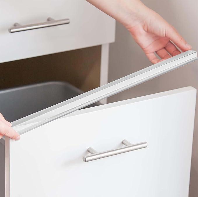 Cabinet Hero Slimline Cabinet Edge Protector - Prevents Chipping, Wear, Discoloration - Drawer Edge Guard, Bumper for Drawer - Easy Slip-On Installation - 3/ 4" Thick, 24" Length, White, Pack of 4