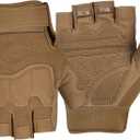 FIORETTO Fingerless Gloves for Airsoft Shooting Half Finger Hunting Hiking Cycling Driving Motorcycle Climbing Work Gloves M210603 (Small, Sand)