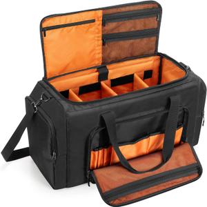 DSLEAF Sneaker Bag for 4 Pairs of US Size 14 Men's Shoes, Shoe Duffle Bag with 3 Adjustable Dividers, Sneak Travel Bag with Shoulder Straps for Comfort Carrying…, 21.7 X 9.1 X 12.2 Inches