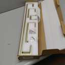 TNOMS Light Gold Towel Bar Set 4 Pieces Bathroom Hardware Set Wall Mounted Stainless Steel,Towel Bar+Towel Holder+Towel Hook+Toilet Paper Holder,23.6 inch