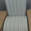 Kesfitt Raised Garden Bed, Metal Galvanized Steel Oval Garden Bed 8x2x1.5 ft with 18-Inch Deep Open-Bottom Design for Outdoor Vegetable Gardening, Pearl White