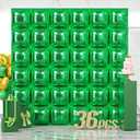 NISOCY 36PCS Green Square Foil Balloons Wall Backdrop Double Sided Green Christmas Balloons Tunnel Arch Kit for Baby Shower Birthday Anniversary Summer Party Decoration