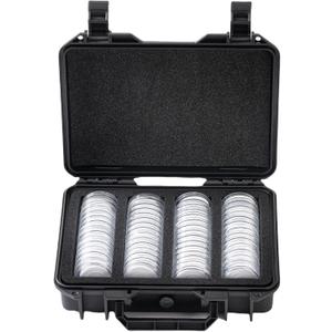 Coin Case Contains 60 Pcs Clear Plastic Coin Capsules, up to 40mm Coin Collection American Silver Eagle Liberty Coin17/20/25/27/30/33/38/40mm