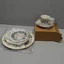 Lenox 185591602 Winter Greetings, Ivory Bone China, 5-Piece Place Setting, Christmas Dinnerware Set, Holiday Hosting