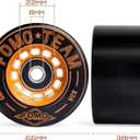 FOMOTEAM Roller Speed Skate Wheels Racing Wheels 66mm38mm Outdoor or Indoor with ABEC-9 Bearings 82A (Set of 8) (BLACK-BROWN)