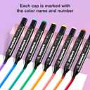 AnyMark Alcohol Markers, 100 Colors Dual Tip Art Coloring Markers Set for Adult Book Drawing Sketching Painting, Chisel & Fine, Black Penholder
