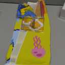 Cartoon Sponge Balloon Arch Kit-Blue Green Yellow Balloons Birthday Decorations For Boys girl,Party Decor Supplies Girls Including Happy Birthday Backdrop