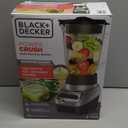 BLACK+DECKER PowerCrush Multi-Function Blender with 6-Cup Glass Jar, 4 Speed Settings, Silver