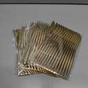 I00000 90 Pcs Gold Plastic Knives,Plastic Silverware, Gold Disposable Utensils, Heavy Duty Disposable Knives Dinnerware Perfect for Parties, Wedding & Dinners