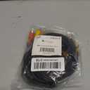 6FT RCA Audio Video Composite AV Cable, 3 Male to 3 Male RCA AV Cable for TV VCR DVD Projector Amplifier Speaker