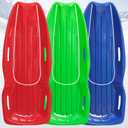 Plastic Snow Sled for Kids Adult- Flexible Sand Sled with Pull Rope for 1-2 Rider Toboggan Sleds Snow Sledding Kids Gift