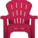 Little Tikes Kids Garden Chair 4 Pack in Red, Outdoor Toddler Activity Adirondack Chairs for Picnic, Garden, Patio, Backyard & Beach, Outdoor Chair Set