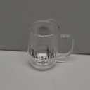 COLLECTIVE HOME - Double Walled Glass Coffee Mugs, Insulated Coffee Mug with Handle, Personalized Gifts for Women, Men, Christmas, 14oz Skyline Cups (New York)