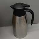 Norme 2 Pcs Thermal Coffee Carafe Insulated Stainless Steel Coffee Carafe for Hot Liquid Vacuum Thermal Pot Creamer Pitcher Dispenser with Brushes Keeping Hot Water Milk (Silver,68 oz)