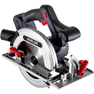 Cordless Circular Saw, Portable Table Saw Compatible with Dewalt 20V Battery, Power Mini Circular Saw with 7-1/4-Inch Blade, 5600RPM, Adjustable 0-57 Max Angle for Wood Cutting Tools (No Battery)