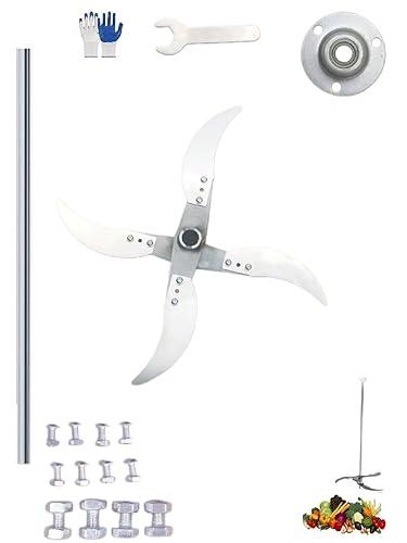 Household Farming Grass Shredder Knife Blades,Adjustable Diameter Vegetable Shredder Set with 12 Mounting Holes,Easy to Use Grass Cutter Vegetables Fruits Chopper