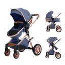 Cochildor DuraFlex 2 in 1 Baby Stroller, Foldable Travel Stroller, Blue