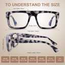 Reading Glasses for Men Women TR90 Frame Lightweight Blue Light Blocking Computer Readers with UV Protection (Black and White Tortoiseshell, +2.0)