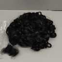 GKtineke Short Curly Wig with Bangs Full Loose Curly Wigs for Black Women Big Curly Wig Soft Fluffy Natural Synthetic Hair for Daily and Party (Black)