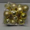 24Pcs Christmas Balls Ornaments for Xmas Tree Shatterproof Decorations Hanging Ball for Holiday Wedding Party Decoration (Gold, 2.36")