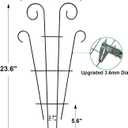 Mklsit 4 Pack 23'' Metal Garden Trellis for Climbing Plants Outdoor, Indoor Plant Trellis Support for Potted Plants, Rustproof Pot Trellis for Houseplant Flower Vines Ivy, Wave Shape, Black, 23.6" Wave Shape