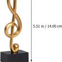 DOITOOL Music Note Sculpture Decor 3 Pack Musical Note Figurine Golden Tabletop Musical Sculptures Resin Music Statue Crafts for Table Centerpiece Crafts Home Art