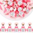 25Pcs 3D Printed Mini Flamingo Toys with Inspirational Quotes Positive Gifts Mini Flamingos Decorations for Colleague Staff Teacher