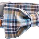 Lionet Paws Dog and Cat Collar with Bowtie Grid Collar Plastic Buckle Light Adjustable Collars for Small Medium Large Dogs (Large (Pack of 1))