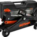 AV Steel Floor Jack 1.5 Ton (3300 lbs), Hydraulic Trolley Jack with Solid Storage Case, Hydraulic Jack for Car with Single Piston Pump, Portable Car Floor Jack with Lifting Range 5-1/8'' to 12''