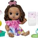 Baby Alive Fruity Sips Doll, Lemon, Toys for 3 Year Old Girls, 12-inch Baby Doll Set, Drinks & Wets, Pretend Juicer, Kids 3 and Up, Brown Hair (Taille unique)