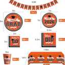 DAZONGE 2026 Orange Graduation Decorations, 265pcs Disposable Graduation Decorations, Class of 2026 Grad Party Supplies for 50 Guests, Tableware Set, Congrats Grad Banner and Hanging Swirls