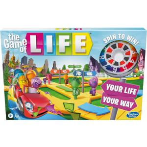 The Game of Life Board Game, Family Games for Kids Ages 8 and Up, Pegs Come in 6 Colors, Family Board Games for 2 to 4 Players