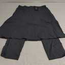 Women Athletic Knee Length Skirts with Leggings, Skirts Leggings & Skirted Capris Skorts for Women Yoga Pocket (Large)