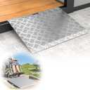 Aluminum Threshold Ramps for Doorways, 31" L x 25.4" W, Wider Platform Anti-Slip Portable Ramps for Wheelchairs, Door Threshold Ramp for Wheelchair, Scooter, Strollers, Cart, Walkers, Pets
