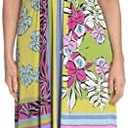 London Times Women's Floral Printed Cami Maxi Dress with Slit, 16W