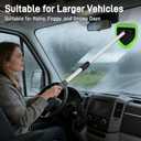 XINDELL 29-inch Windshield Cleaner Tool – Car Interior Window Cleaning Kit with Extended Long Handle & 4 Microfiber Pads, Auto Wiper Windshield Brush for Car, Trucks, SUVs, RVs & Home