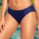Tempt Me Women Bikini Bottom Full Coverage Bathing Suit Bottoms Swimsuit Bottom (Blue, S)