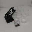 Unicozin Modern Bathroom Light Fixtures, 4 Light Vanity Lights Over Mirror, Black Wall Lamp with Clear Glass for Living Room Cabinet Bedroom Porch